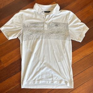 Travis Matthew white Golf Polo